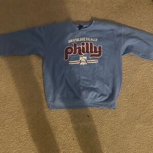 Gildan Blue Philly Graphic Crewneck Sweater